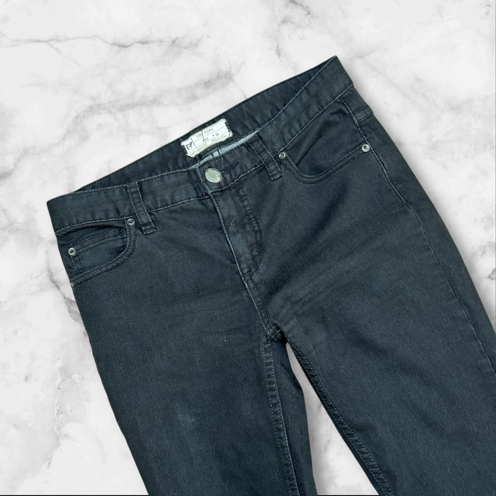 Free People Black Ripped Skinny‎ Jeans Women's Size 26 61855-16515125
